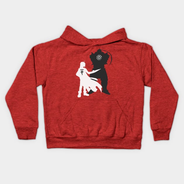 Edward and Aplhonse Elric FullMetal Alchemist Kids Hoodie by SirTeealot